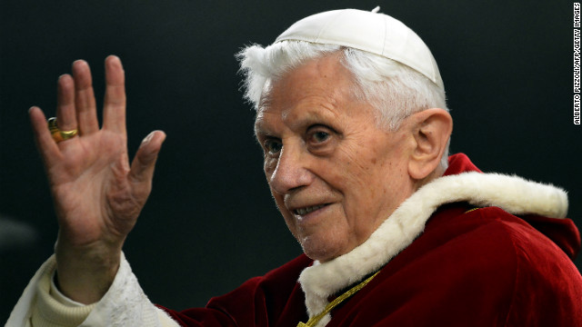Pope Benedict XVI waves in St. Peter's Square in the Vatican in December 2012. Benedict, 85, announced on Monday, February 11, that he will resign at the end of February "because of advanced age." The last pope to resign was Gregory XII in 1415.