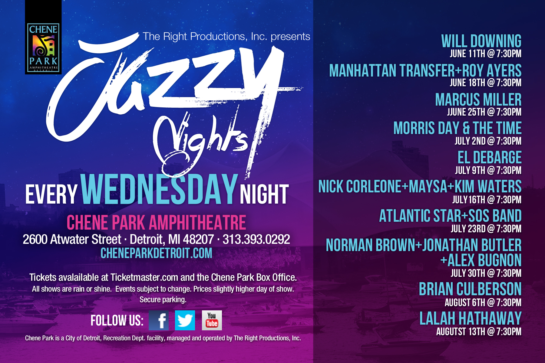 Chene Park Wednesday Jazzy Nights 2014 Lineup Announced The Michigan