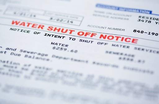 water shutt off notice