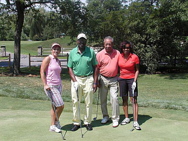 black golfers