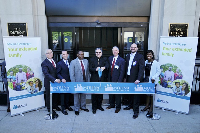 Doug Smith, Michigan Economic Growth Corporation; Jim Ketai, Bedrock Real Estate Services; Stephen Harris, Molina Healthcare of Michigan; John Molina, Molina Healthcare, Inc. ; James Forshee, M.D., Molina Healthcare of Michigan; Kenneth Chapa, Detroit Economic Growth Corporation; Lisa Howze, City of Detroit Mayor&rsquo;s Office  