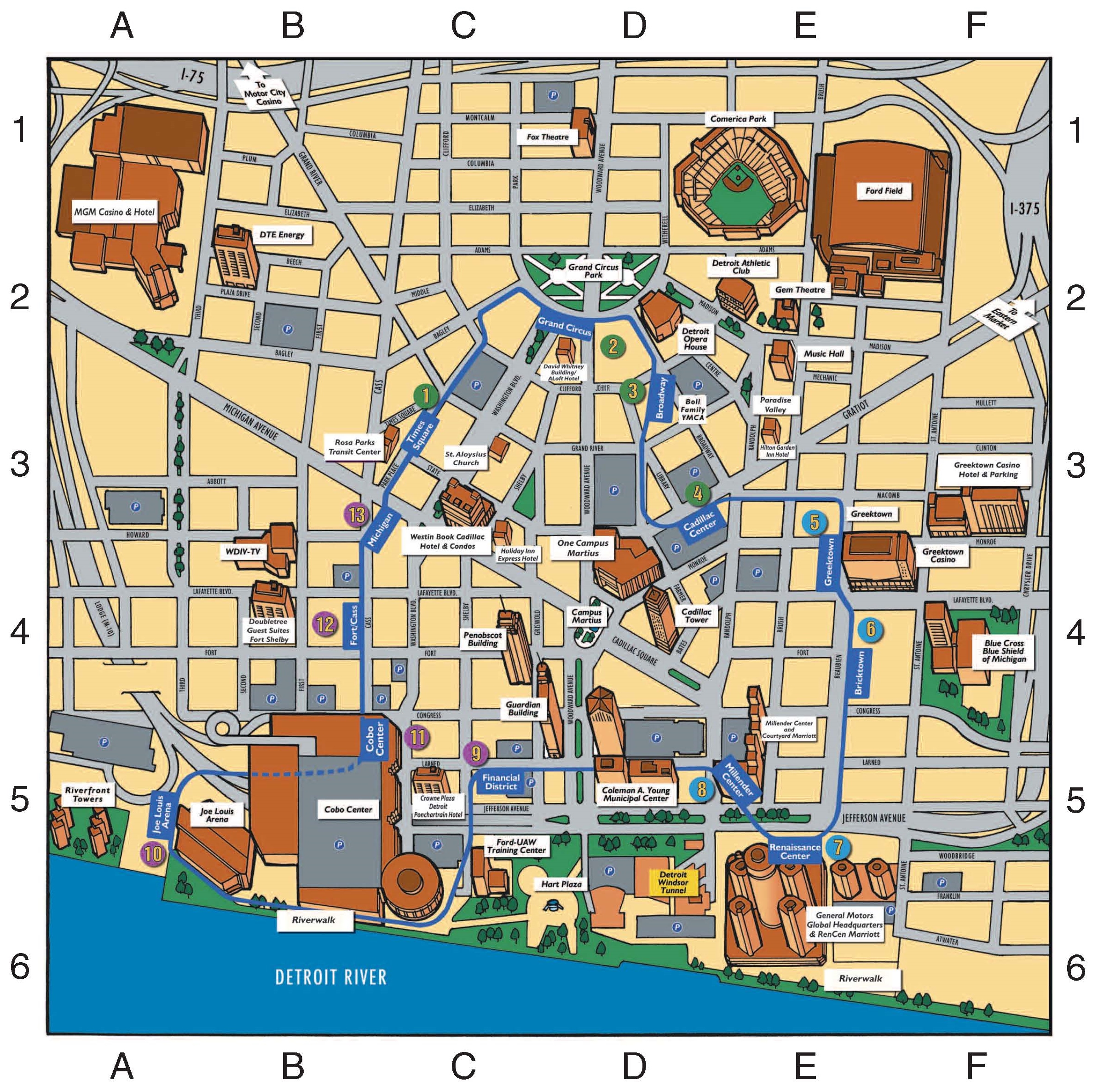 detroit people mover map