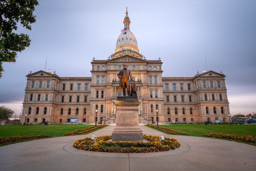 Lansing,,Michigan,,Usa,At,The,Michigan,State,Capitol,During,The